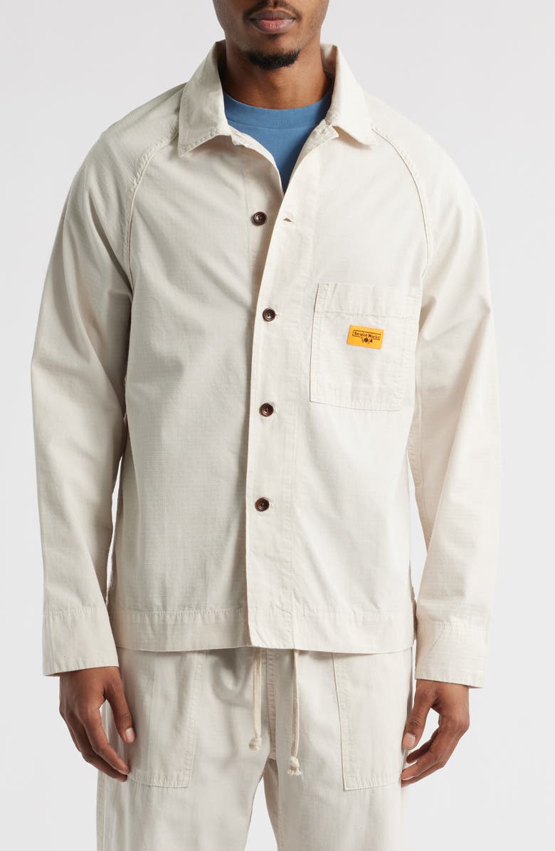 Service Works Organic Cotton Ripstop Front of House Jacket, Alternate, color, Bone