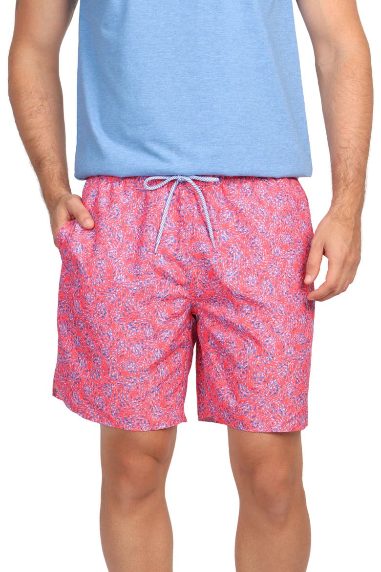 Abstract Swim Shorts, Alternate, color, SALMON