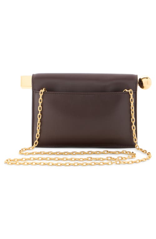 Jacquemus La Petite Pochette Rond Carré Leather Clutch In Burgundy