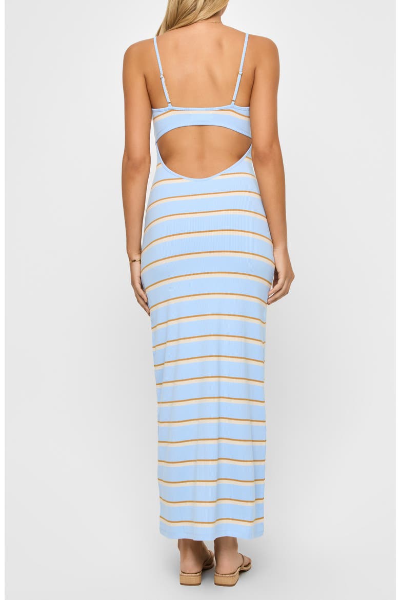 Jordana Rib Cover-Up Maxi Dress, Alternate, color, YACHT CLUB STRIPE