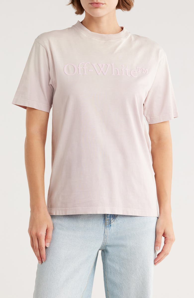 Off-White Laundry Cotton Graphic T-Shirt, Main, color, Burnished Lilac Purple