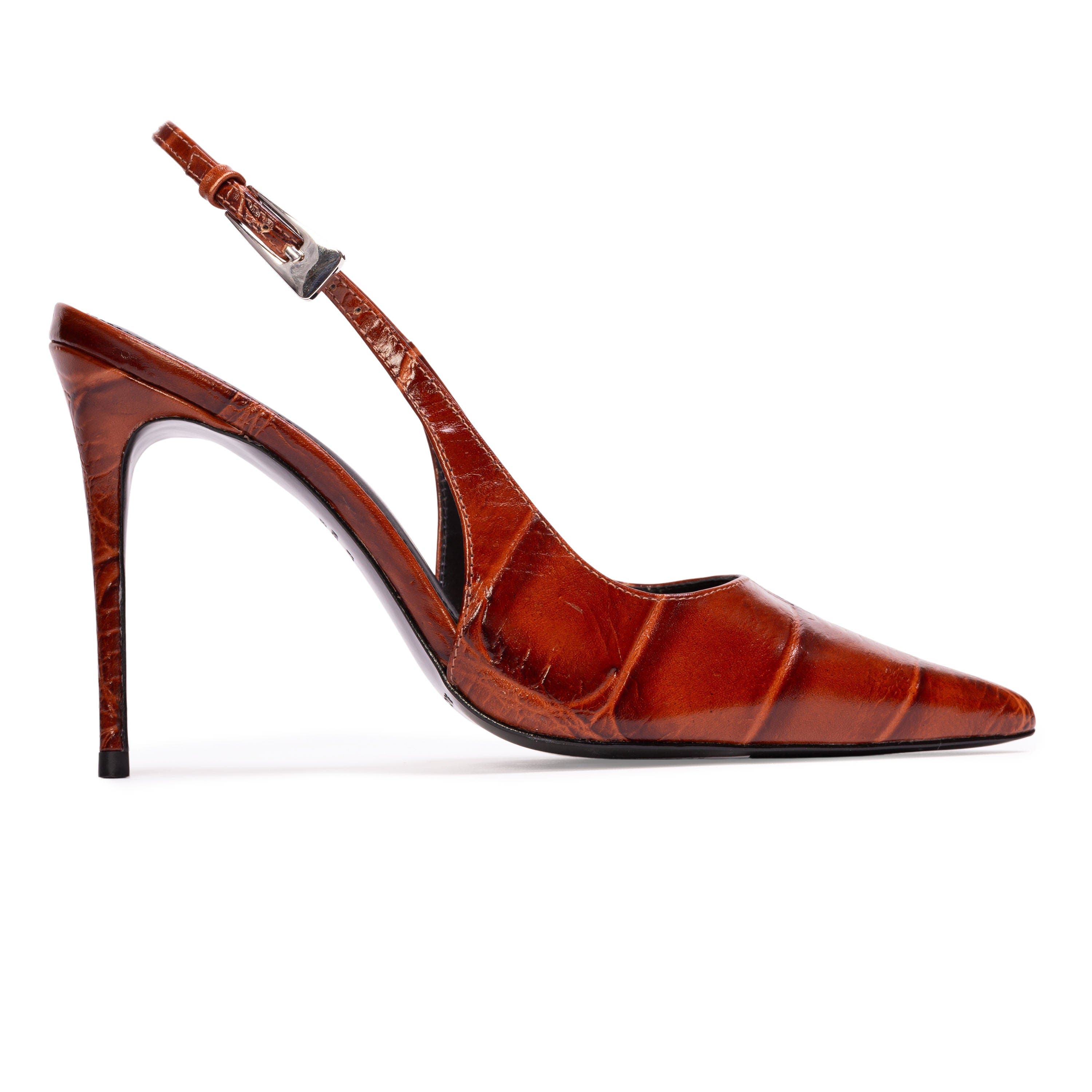 Branca 100 Slingback Pump, Main, color, Cappuccino Croc