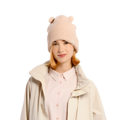Nirvanna Designs Bear Cub Ears Hat In Pink Quartz