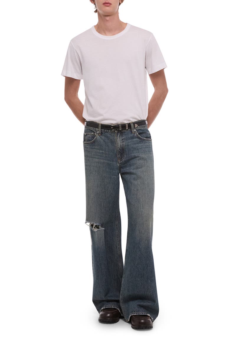 Ripped Wide Leg Jeans, Alternate, color, TINTED VINTAGE BLUE