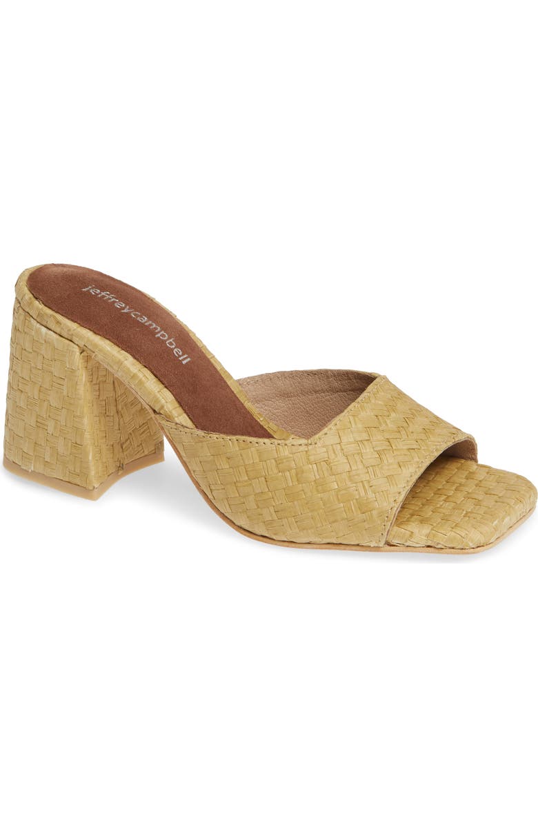 Jeffrey Campbell Mélange Raffia Slide Sandal, Main, color,