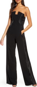 Black Halo Lena Strapless Jumpsuit