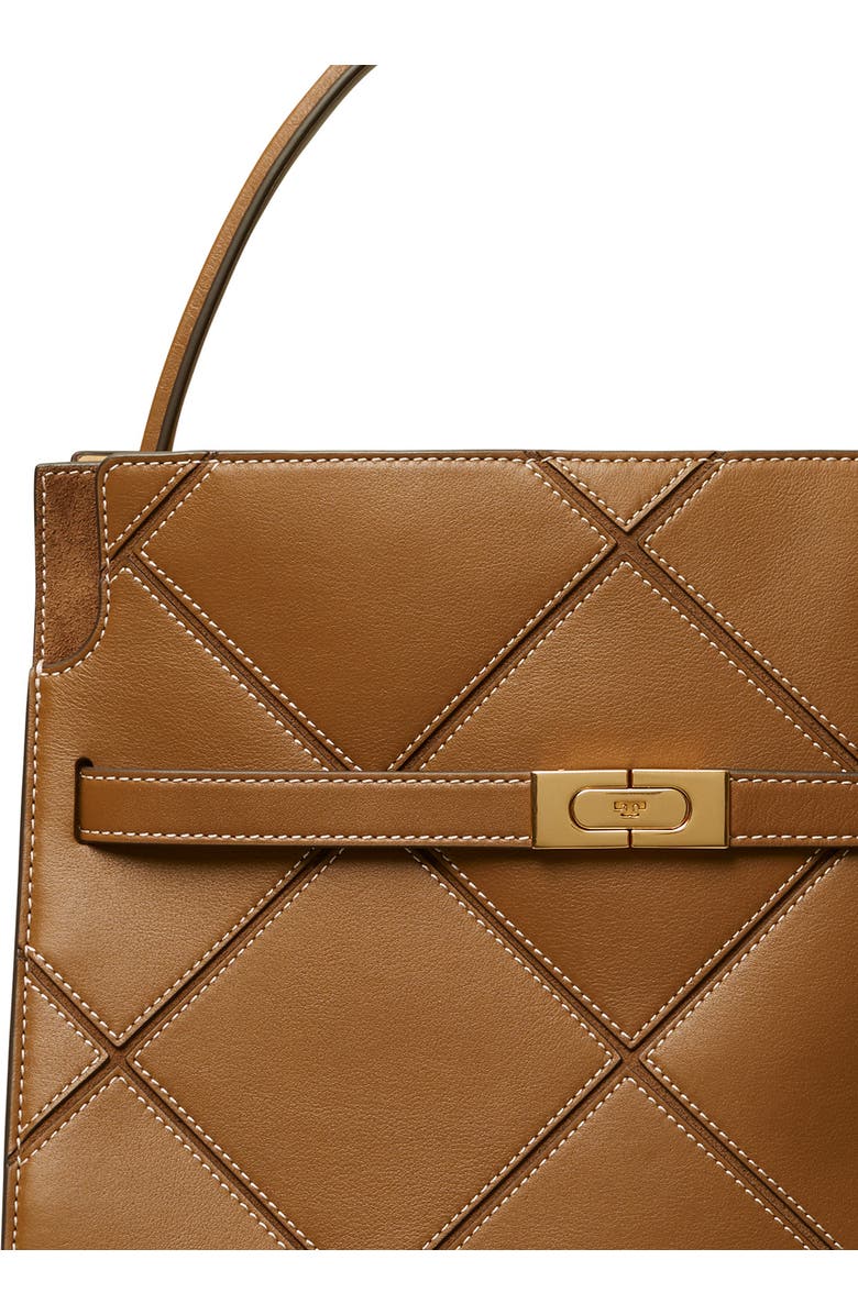 Tory Burch Lee Radziwill Leather Diamond Double Bag, Alternate, color,