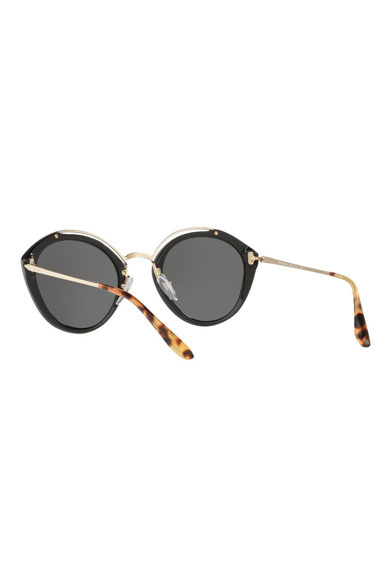 53mm Round Sunglasses, Alternate, color, GOLD/ BLACK