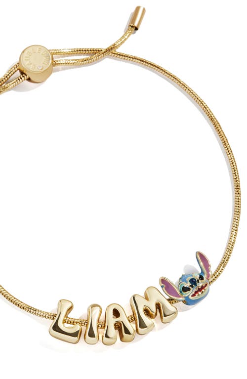 Baublebar Personalized Disney® Bubble Charm Slider Bracelet In Gold