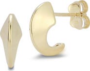 Ember Fine Jewelry <p>14K Gold Mini C Huggie Earrings</p>