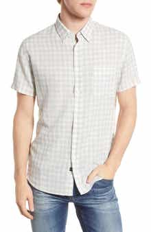 Rails Fairfax Gingham Relaxed Fit Short Sleeve Button-Up Shirt