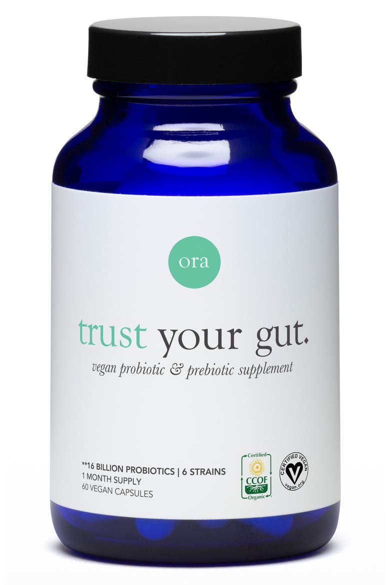 Trust Your Gut Vegan Probiotic & Prebiotic Dietary Supplement, Main, color, NO COLOR