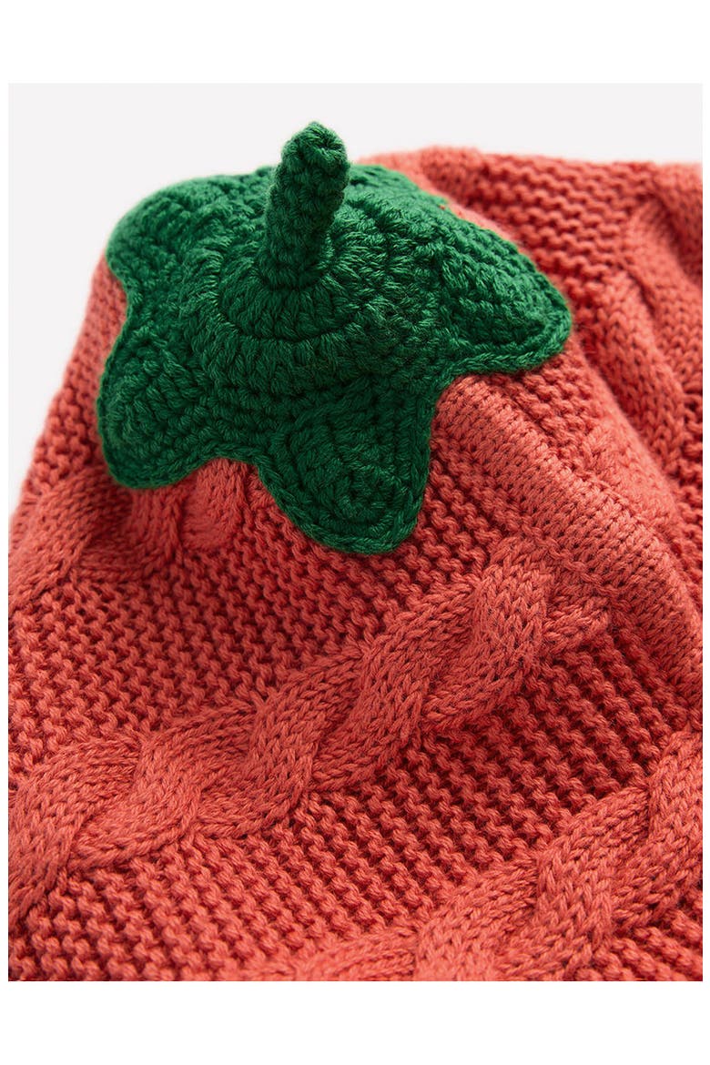 Kids' Pumpkin Novelty Cable Knit Jacket, Alternate, color, ORANGE PUMPKIN
