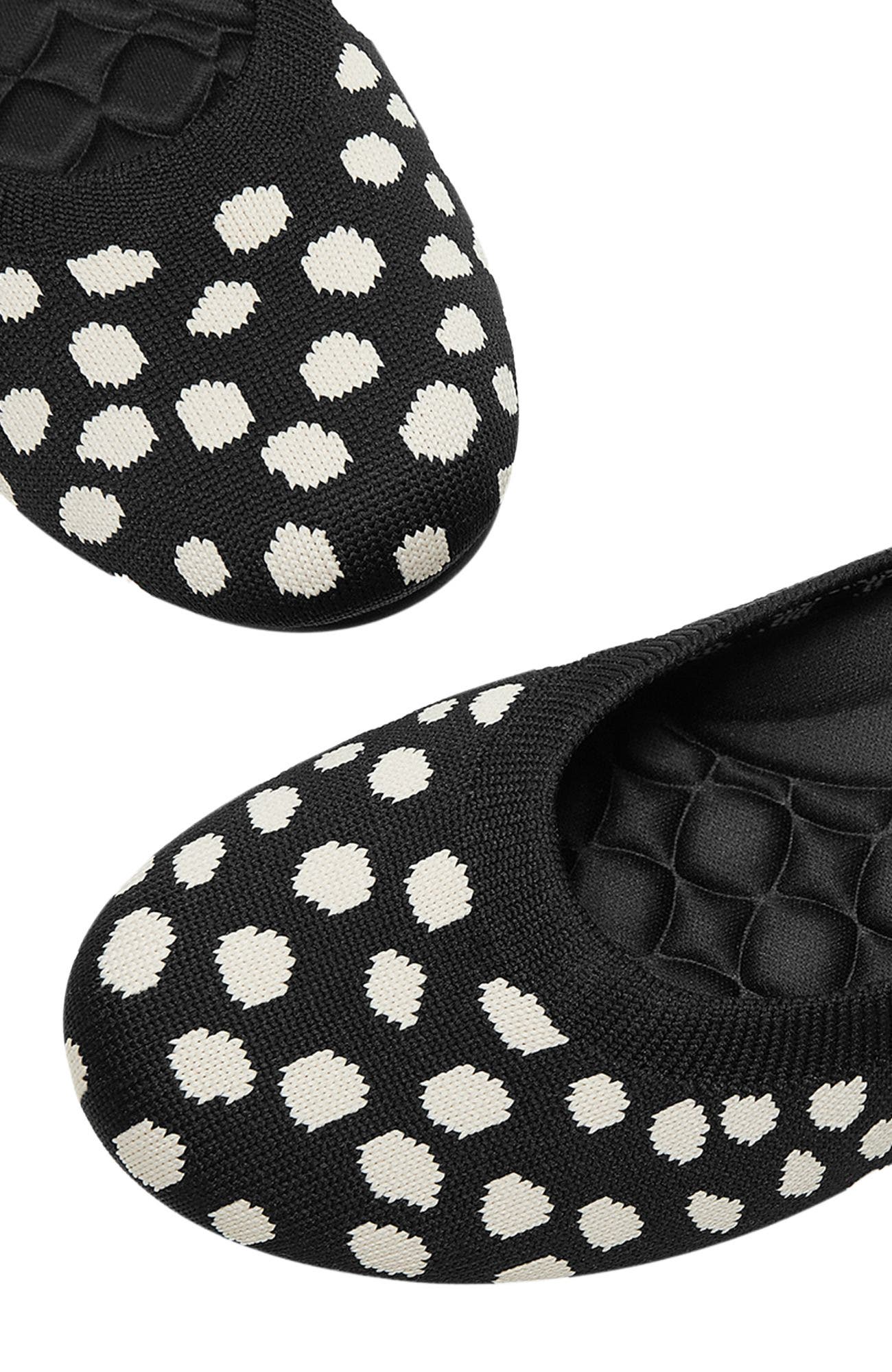 VIVAIA Round-Toe Flats, Alternate, color, Black Ivory Dots
