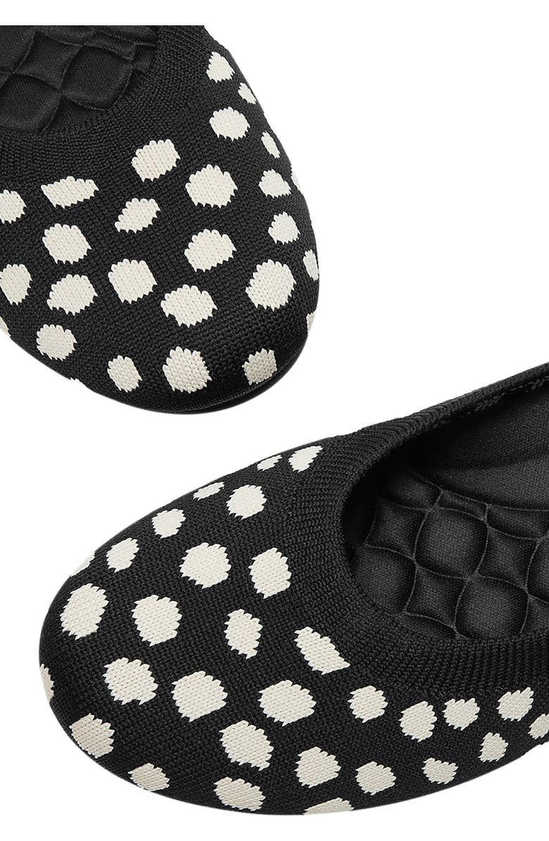 VIVAIA Round-Toe Flats, Alternate, color, Black Ivory Dots