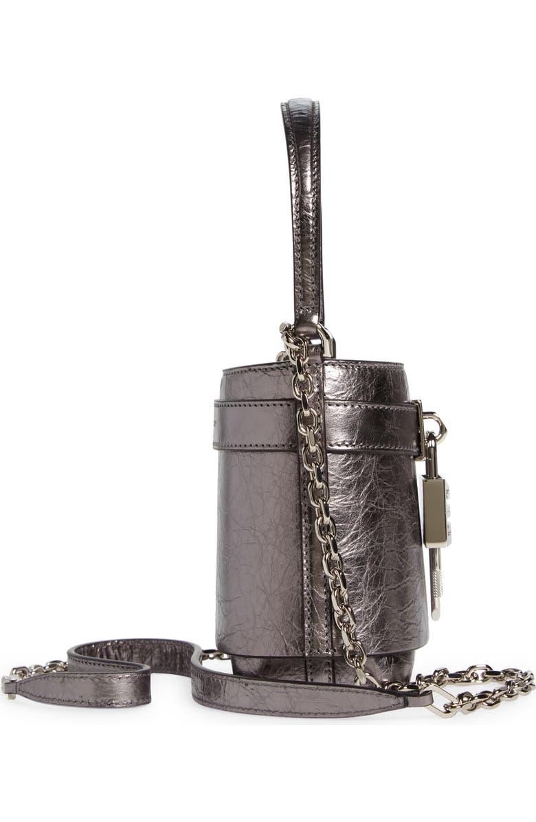 Givenchy Micro Shark Lock Lambskin Leather Bucket Bag, Alternate, color,