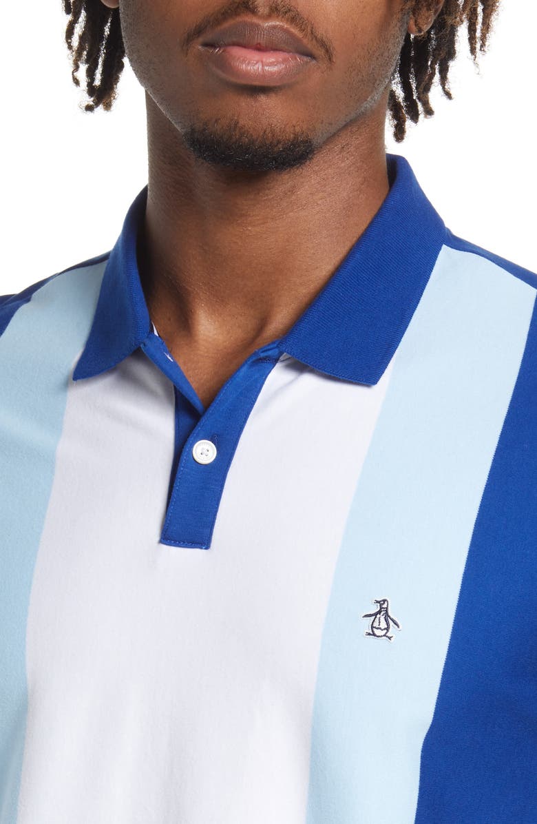 Original Penguin Bowling Stripe Polo, Alternate, color, 