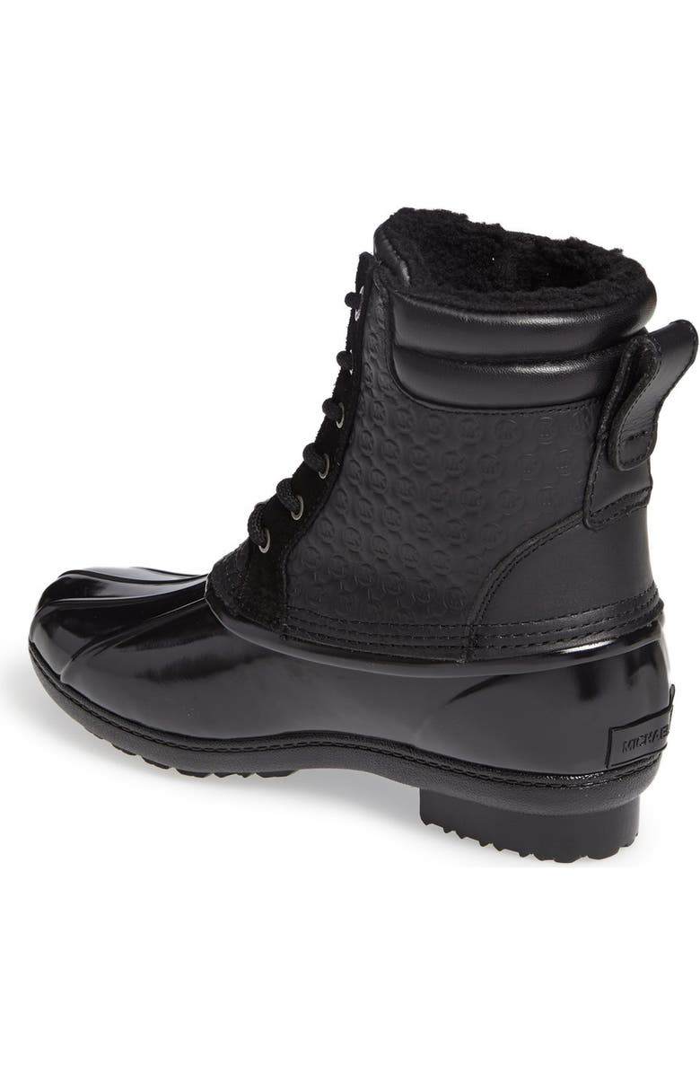 MICHAEL Michael Kors Easton Lace-Up Faux Shearling Lined Duck Boot, Alternate, color,