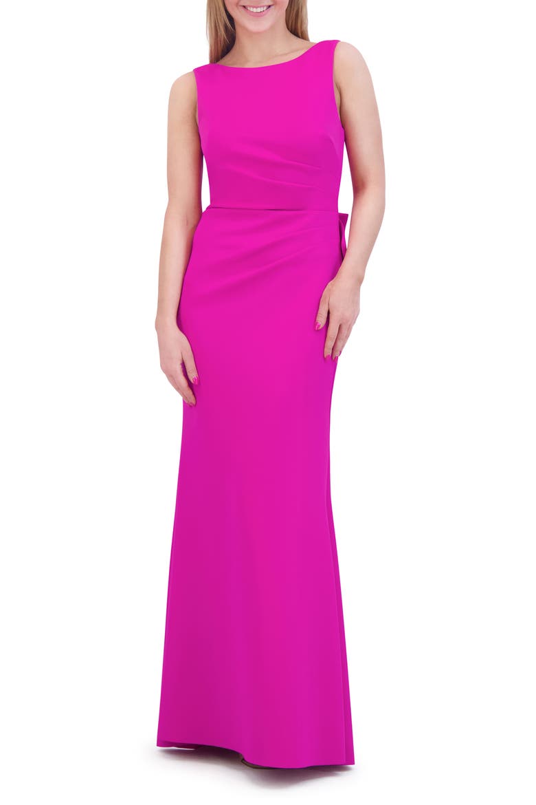 Bow Back Sleeveless Gown, Main, color, PINK
