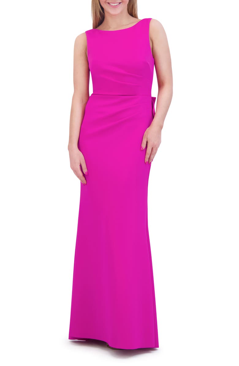 Eliza J Bow Back Sleeveless Gown, Main, color,