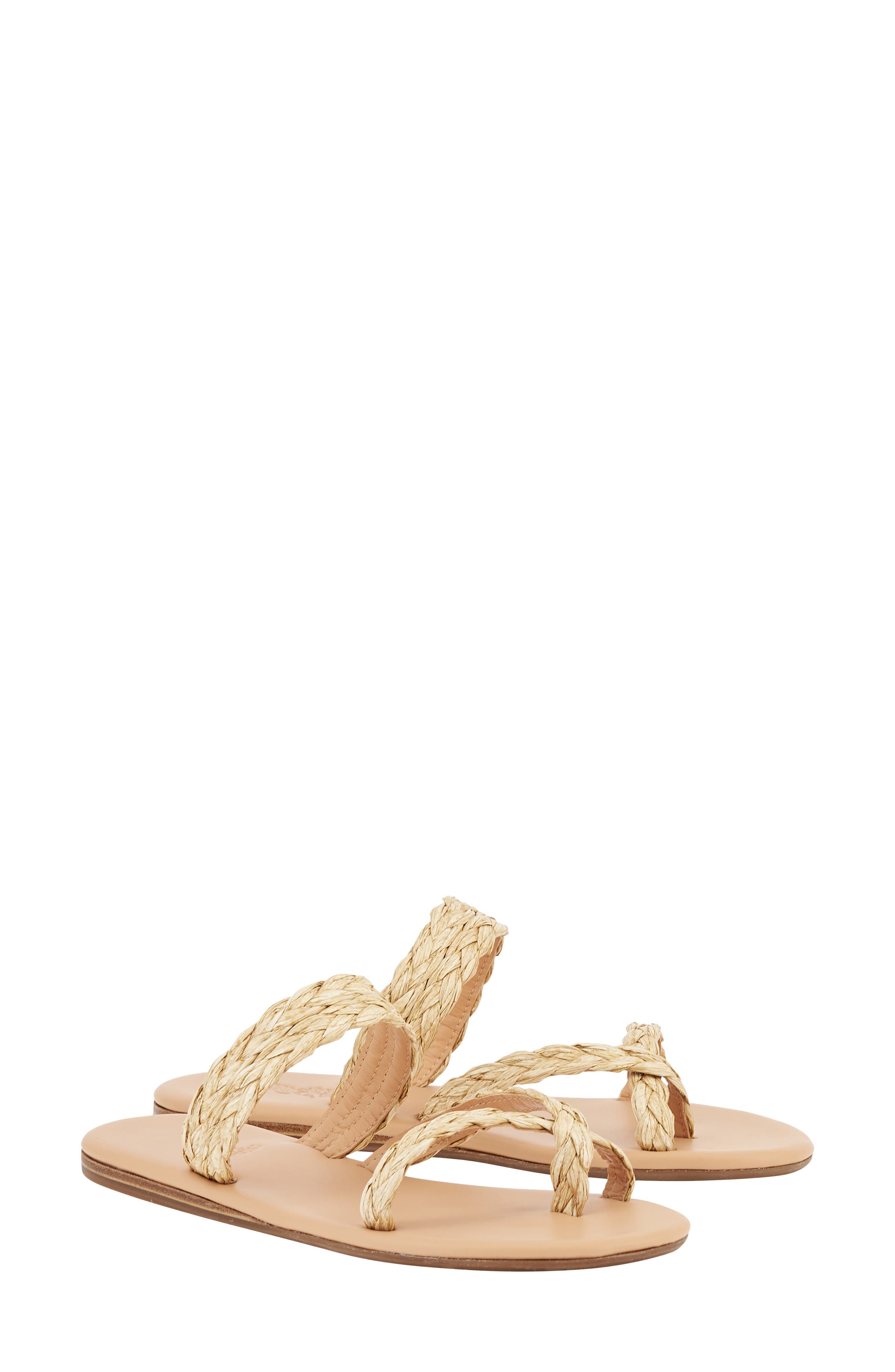 Ancient Greek Sandals Daphnae Raffia Sandal, Main, color, Natural