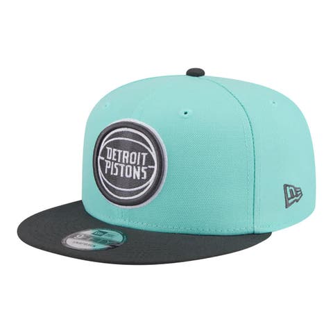 Men's New Era Turquoise/Charcoal Detroit Pistons Color Pack Two-Tone 9FIFTY Snapback Hat