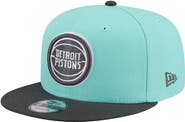 New Era Men's New Era Turquoise/Charcoal Detroit Pistons Color Pack Two-Tone 9FIFTY Snapback Hat