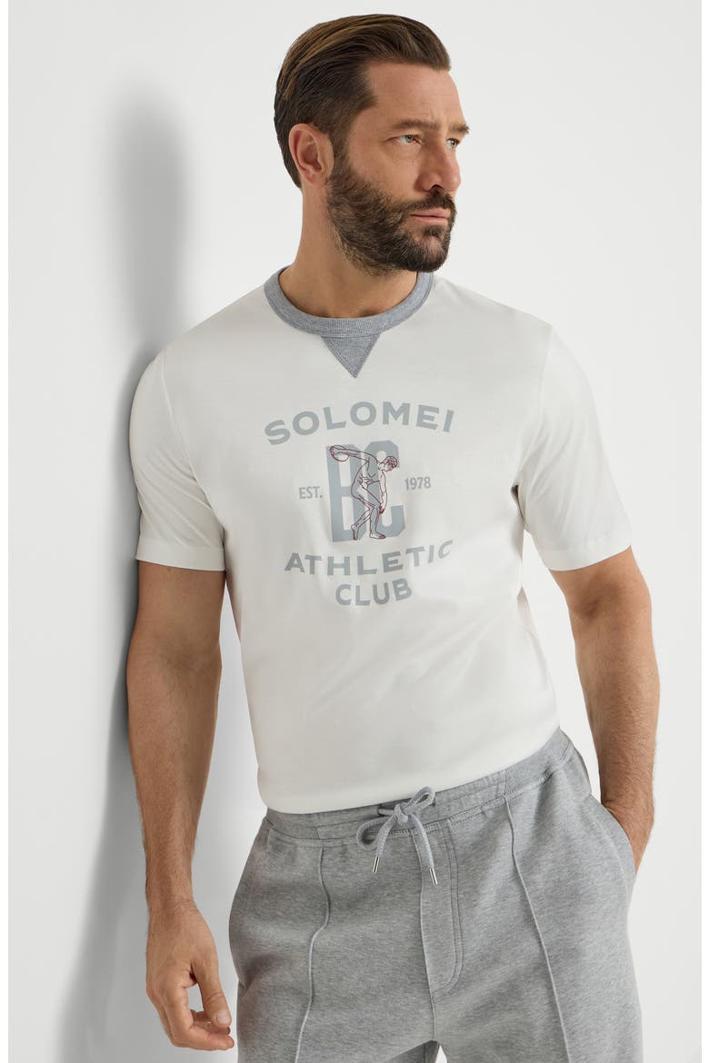 T-shirt with print, Alternate, color, Off-White