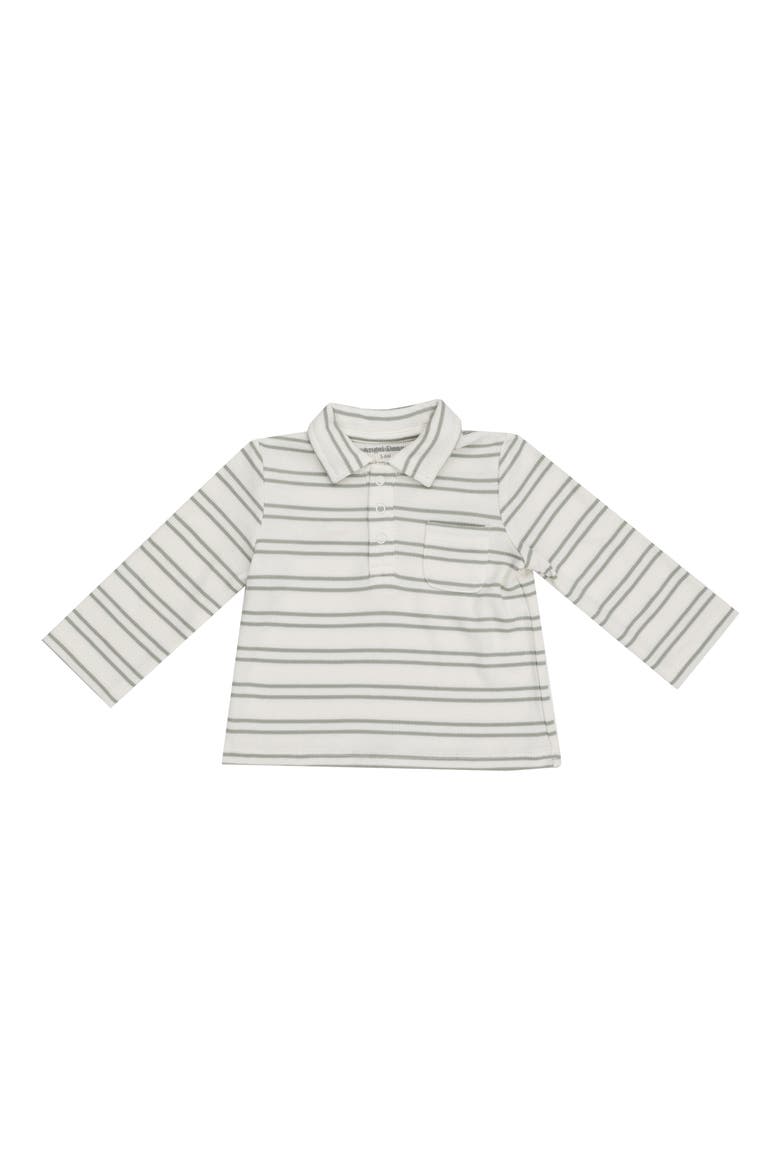 Ribbed Stripe Polo, Main, color, SAGE