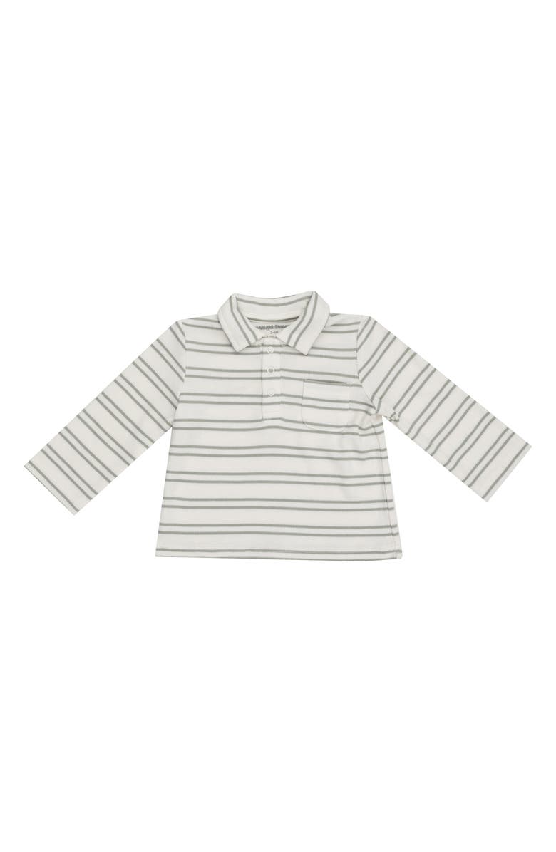 Angel Dear Ribbed Stripe Polo, Main, color, Sage