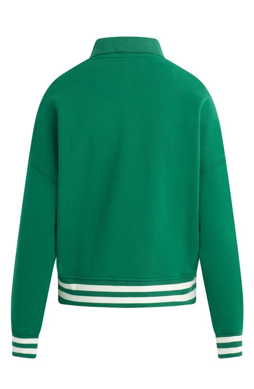 Shop Favorite Daughter Ivy League Rugby Sweatshirt In Emerald