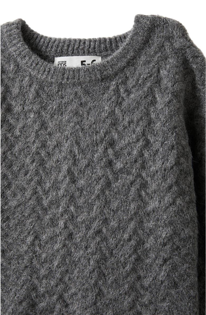 Cotton On Kids Kid's Cosi Knit Pullover, Alternate, color, Charcoal Marle