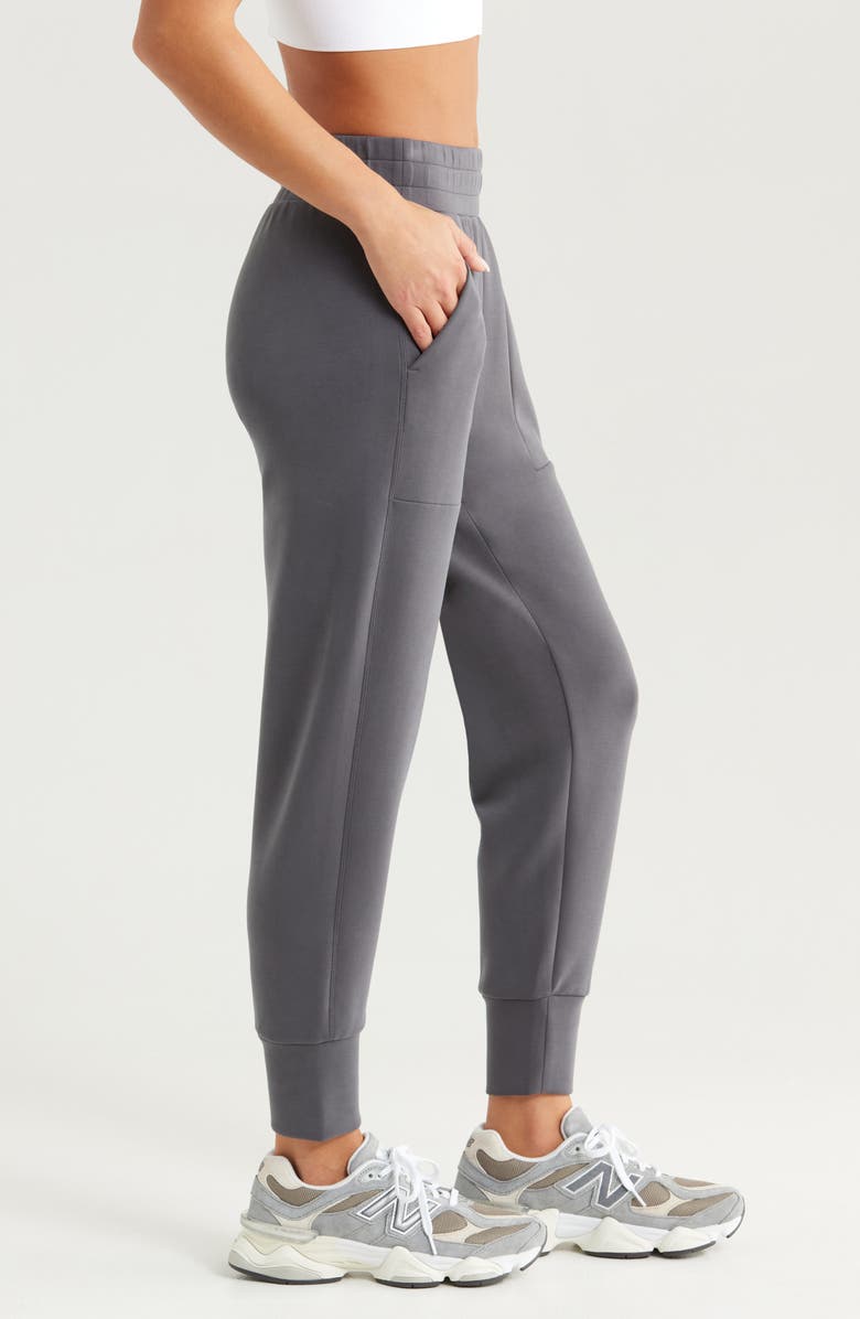 Zella Ultrasoft High Waist Joggers, Alternate, color, Grey Forged