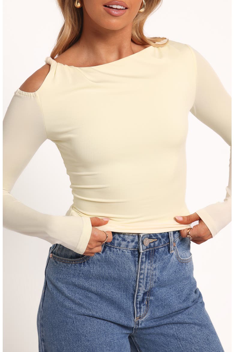 Darma Cutout Top, Alternate, color, PALE YELLOW
