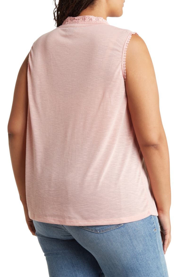 Embroidered Cotton Tank Top, Alternate, color, BLUSH