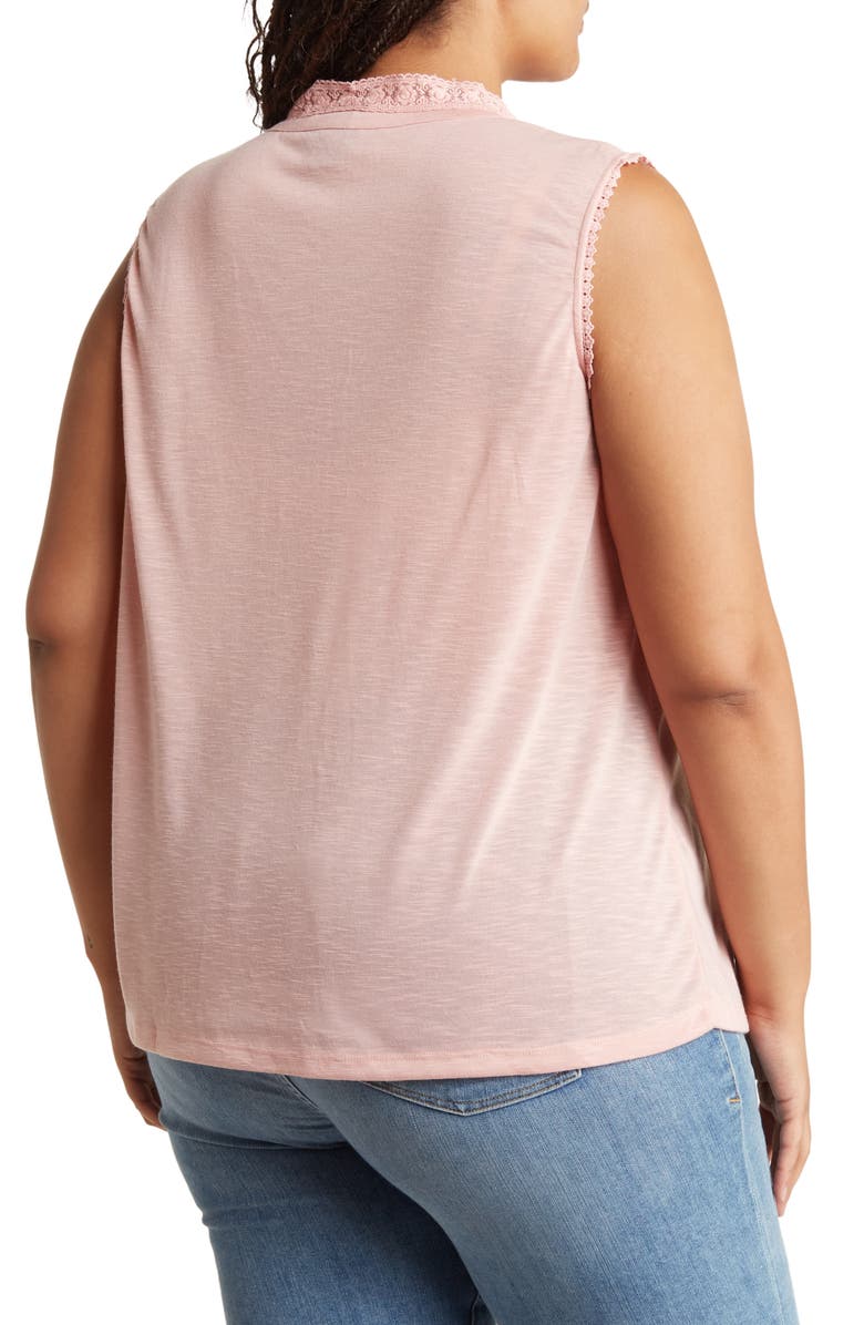 Forgotten Grace Embroidered Cotton Tank Top, Alternate, color, Blush