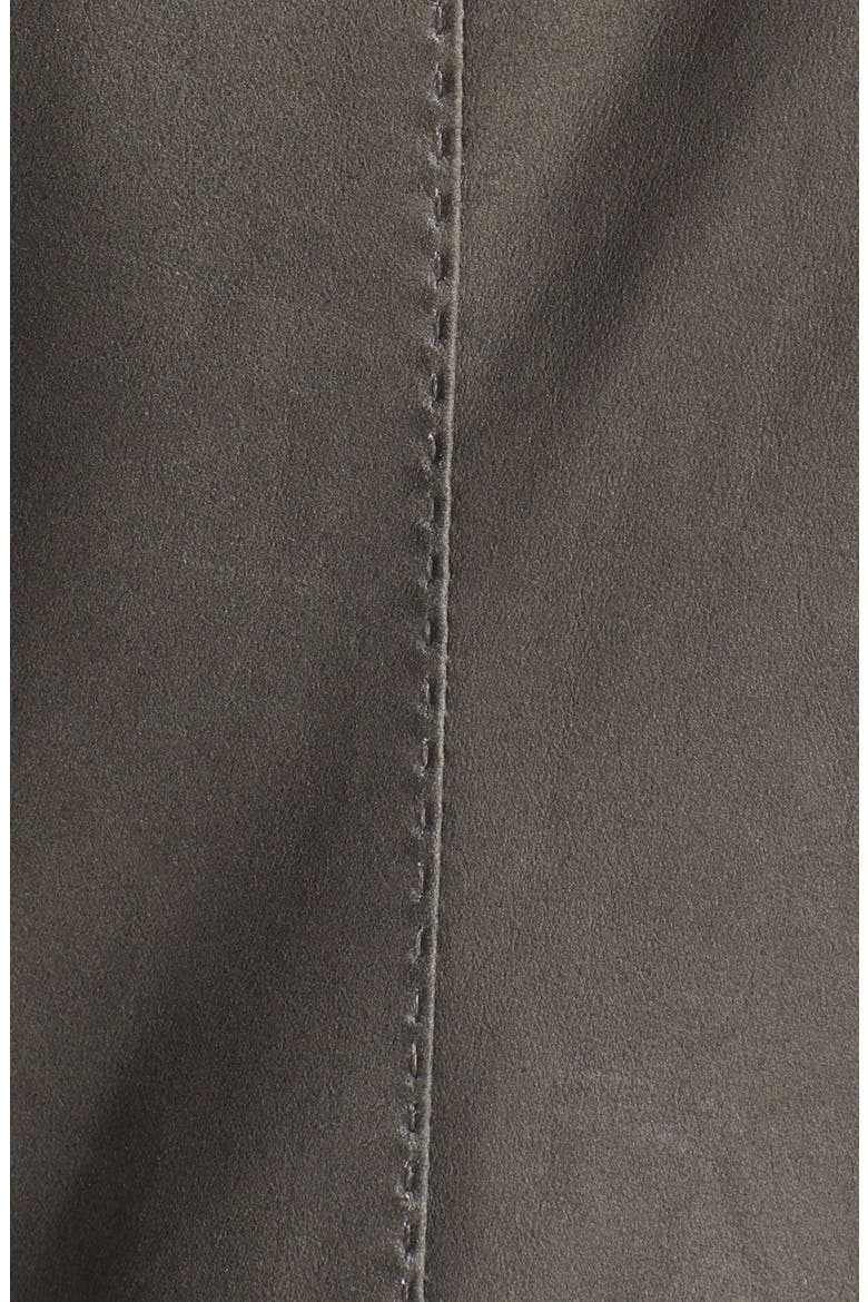 'Paper' Leather Scuba Jacket, Alternate, color, CHARCOAL