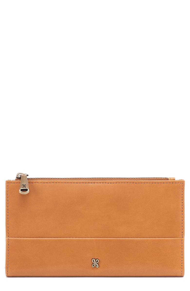 HOBO Large Jill Leather Bifold Wallet, Main, color, Natural