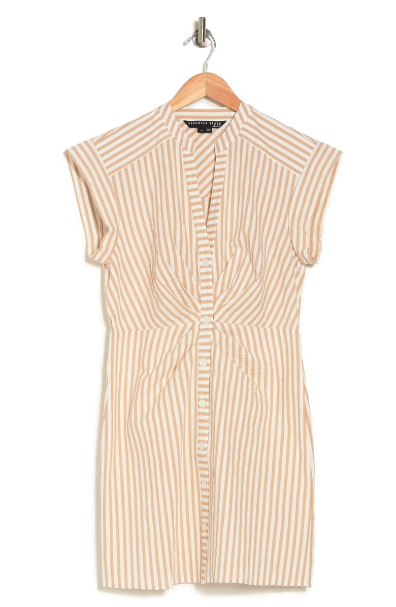 Veronica Beard Giuliana Short Sleeve Seersucker Dress, Alternate, color,