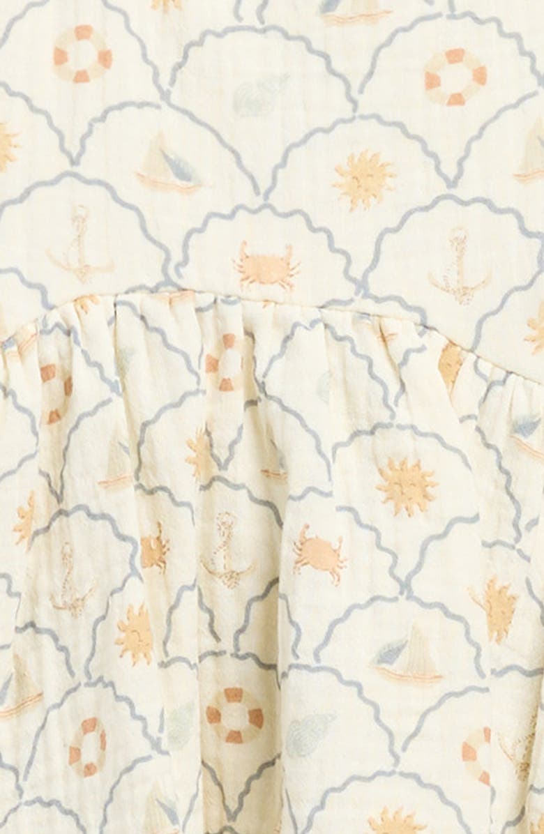 Rylee + Cru Nautical Rose Dress With Bloomers, Alternate, color, Ivory