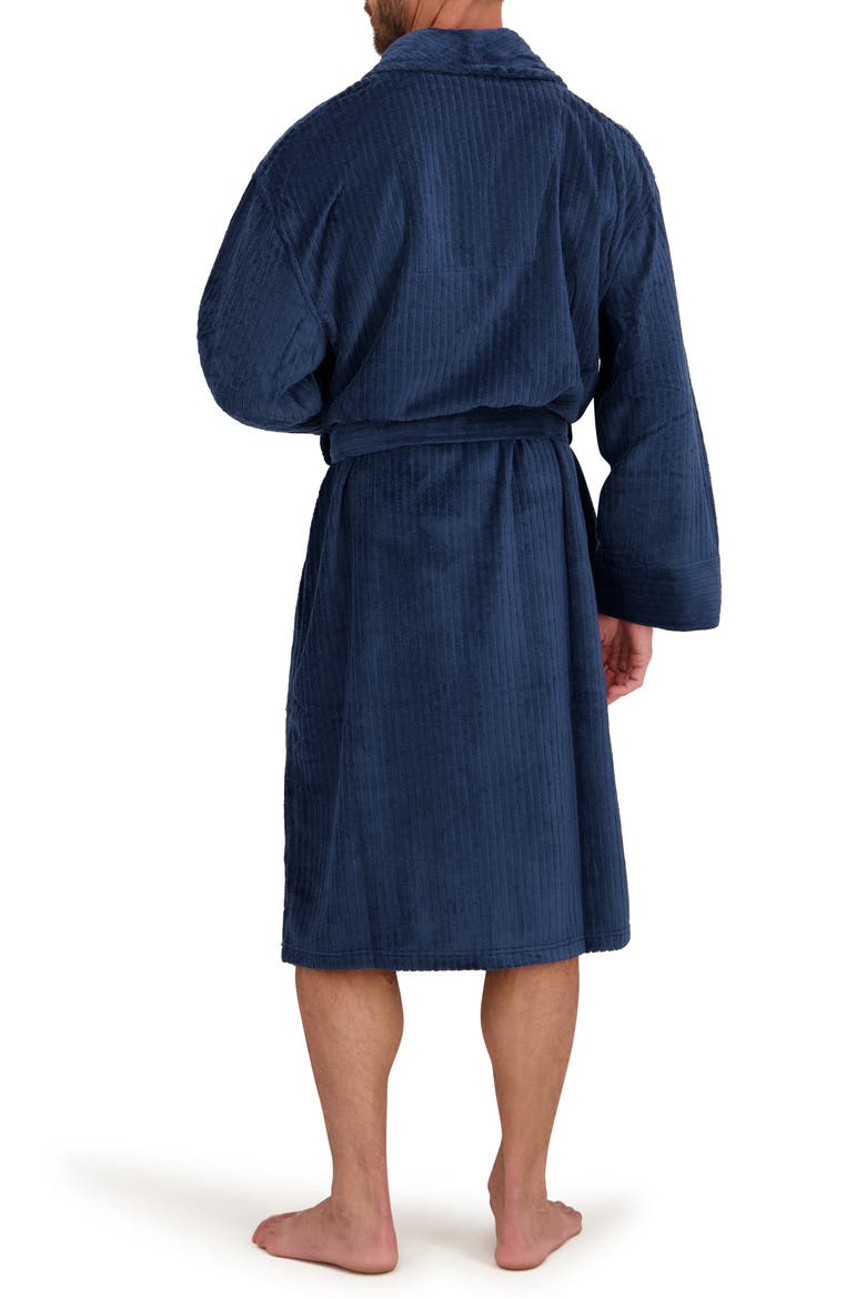 Fleece Robe, Alternate, color, NAVY