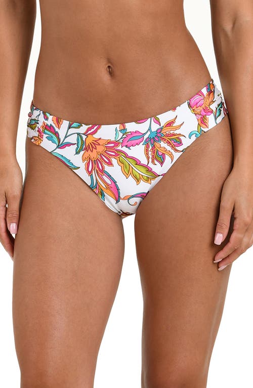 Sunshine 79 Wild Vines Shirred Side Bikini Bottoms In Multi
