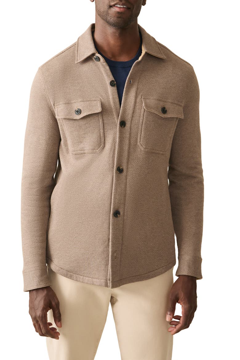 Inlet Knit Shirt Jacket, Main, color, WALNUT MELANGE