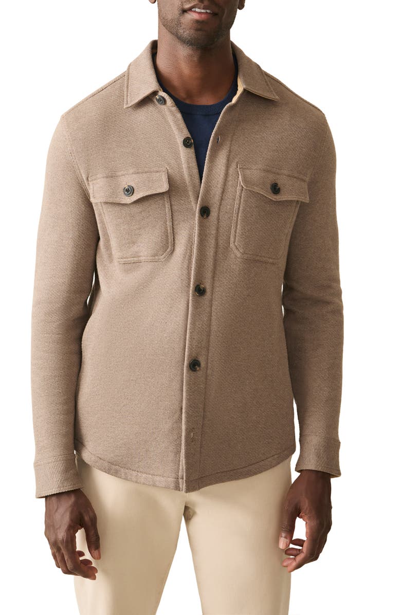 Faherty Inlet Knit Shirt Jacket, Main, color,