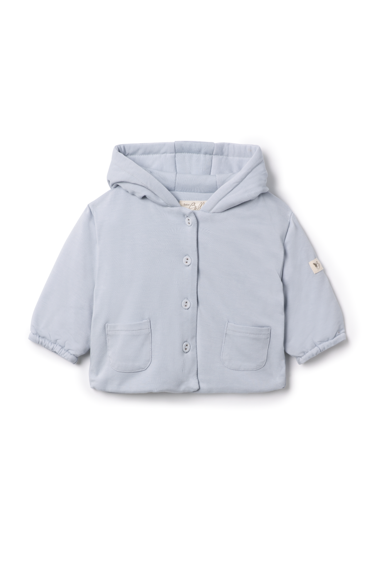 Bebe Bella Boy Front Button Pocket Puff Jacket, Main, color, Blue