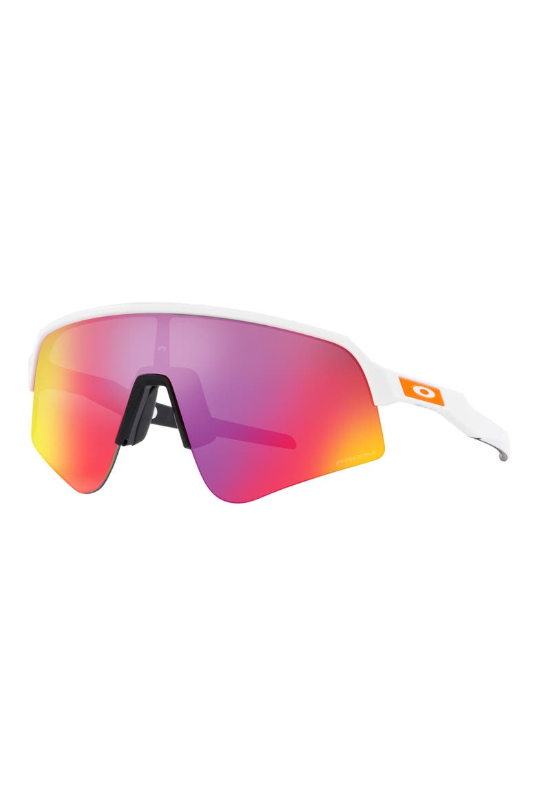 Sutro Lite Sweep 139mm Prizm™ Semirimless Wrap Shield Sunglasses, Alternate, color, WHITE
