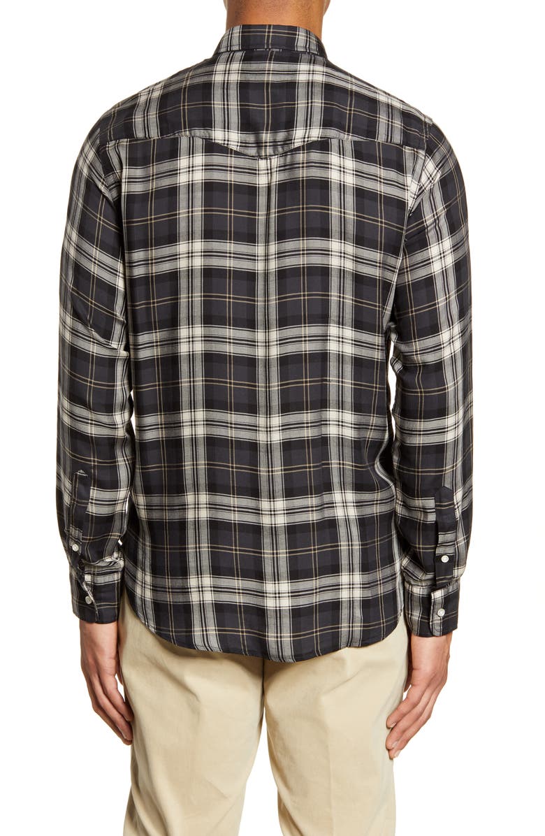 Officine Générale Plaid Button-Down Shirt, Alternate, color, 
