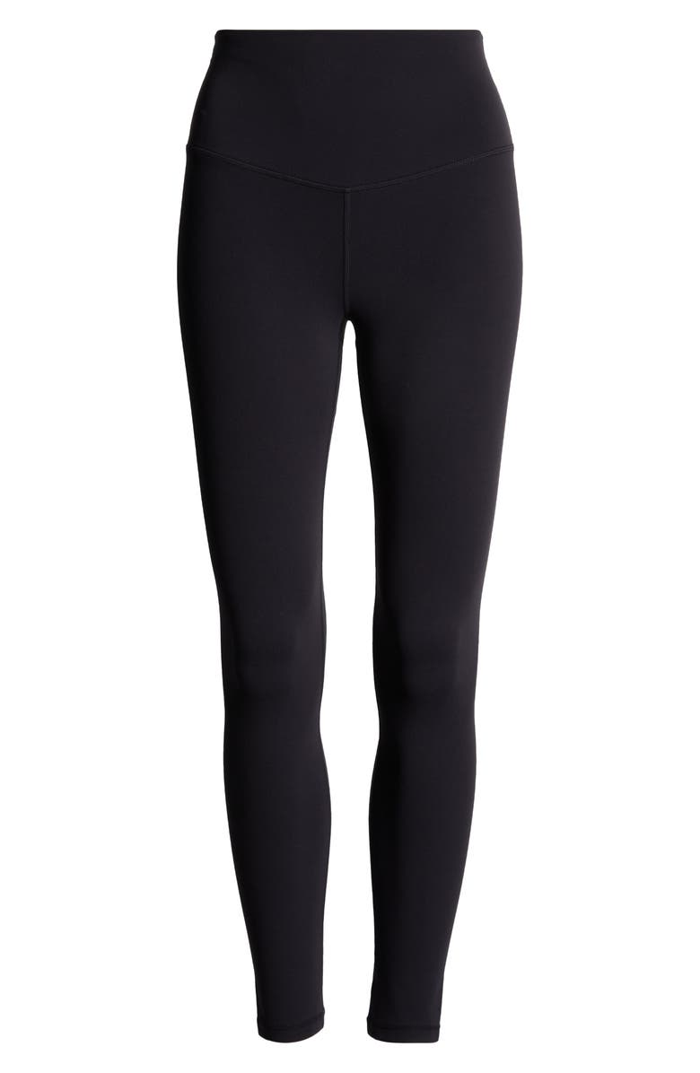 Zella Studio Luxe High Waist 7/8 Leggings, Alternate, color, Black