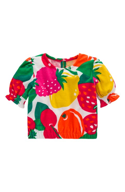 Kids' Fruit Print Tiered Terry Cloth Top (Toddler, Little Kid & Big Kid)