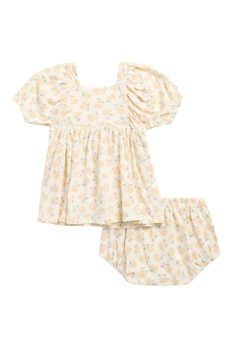 Drea Ditsy Floral Print Dress & Bloomers Set, Alternate, color, IVORY